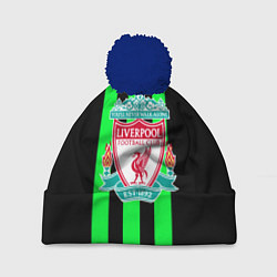 Шапка с помпоном Liverpool line green, цвет: 3D-тёмно-синий