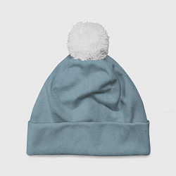 Шапка c помпоном Бирюзовый флёр