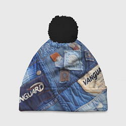 Шапка с помпоном Vanguard jeans patchwork - ai art, цвет: 3D-черный