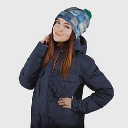 Шапка с помпоном Patchwork - New York yankees baseball team, цвет: 3D-зеленый — фото 2