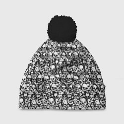 Шапка с помпоном Very much skulls, цвет: 3D-черный