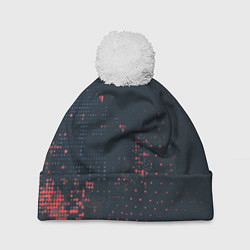 Шапка c помпоном Брызги краски на стену