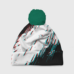 Шапка c помпоном Glitch effect