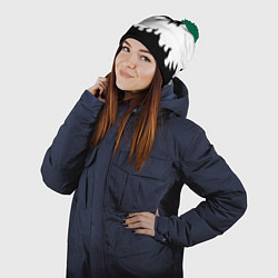 Шапка с помпоном Linkin park rock fire, цвет: 3D-зеленый — фото 2