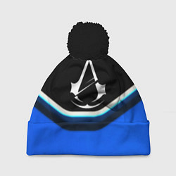 Шапка с помпоном Assassins Creed logo abstergo, цвет: 3D-черный