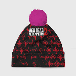 Шапка с помпоном Red dead redemption x farcry pattern, цвет: 3D-малиновый