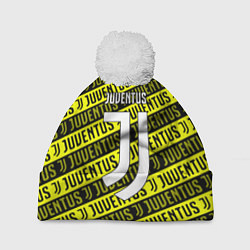 Шапка c помпоном Juventus pattern fc