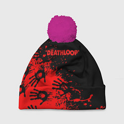 Шапка c помпоном Deathloop руки краска