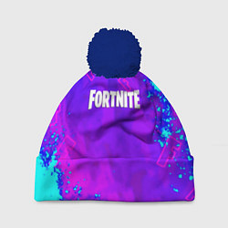 Шапка с помпоном Fortnite neon game, цвет: 3D-тёмно-синий