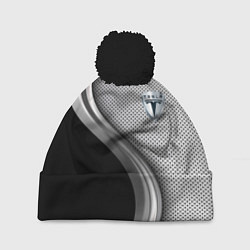 Шапка c помпоном Tesla carbon metal