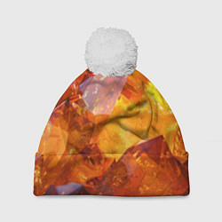 Шапка с помпоном Драгоценный камень, цвет: 3D-белый
