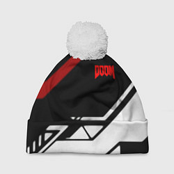 Шапка c помпоном Doom steel geometry