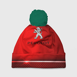 Шапка c помпоном Peugeot metal steel