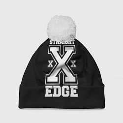 Шапка с помпоном Straight edge SXE, цвет: 3D-белый