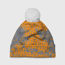 Шапка с помпоном Заводской антураж, цвет: 3D-белый