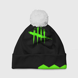 Шапка с помпоном Dead by daylight hexagon, цвет: 3D-белый