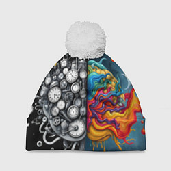 Шапка c помпоном Креативный мозг