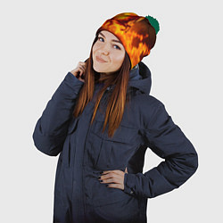 Шапка с помпоном Огненная лошадь, цвет: 3D-зеленый — фото 2