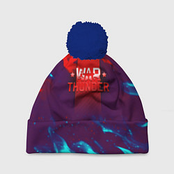 Шапка c помпоном Вартандер неоновый огонь