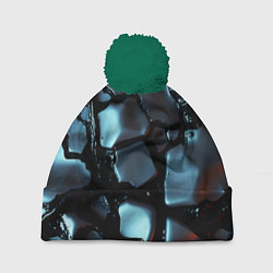 Шапка c помпоном The liquid substance is grey