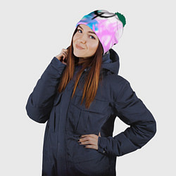 Шапка с помпоном Quake neon flame, цвет: 3D-зеленый — фото 2