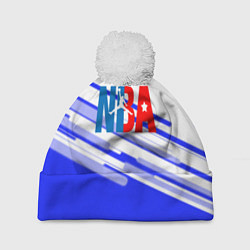 Шапка c помпоном NBA geometry steel