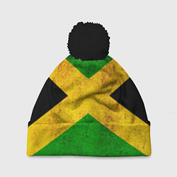 Шапка с помпоном Jamaica flag, цвет: 3D-черный
