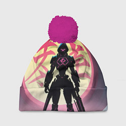 Шапка c помпоном Воин аниме
