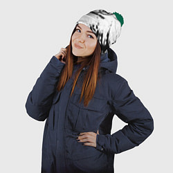 Шапка с помпоном Marshmello x Linkin park, цвет: 3D-зеленый — фото 2