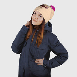 Шапка с помпоном Quokka skzoo, цвет: 3D-малиновый — фото 2