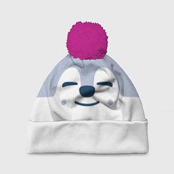 Шапка с помпоном Wolf Chan skzoo, цвет: 3D-малиновый