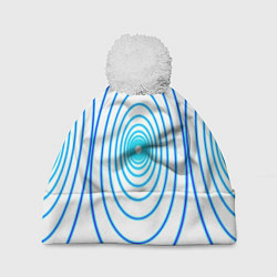 Шапка c помпоном Овалы с свечением