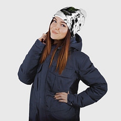 Шапка с помпоном Monster energy брызги красок, цвет: 3D-белый — фото 2