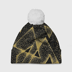 Шапка с помпоном Triangle yellow with dots, цвет: 3D-белый