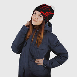 Шапка с помпоном Monster energy storm red, цвет: 3D-белый — фото 2