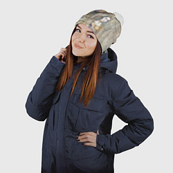 Шапка с помпоном Девушки стимпанк, цвет: 3D-белый — фото 2