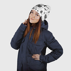 Шапка с помпоном Halloween grey and white, цвет: 3D-белый — фото 2