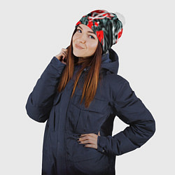 Шапка с помпоном Doom samurai steel, цвет: 3D-белый — фото 2