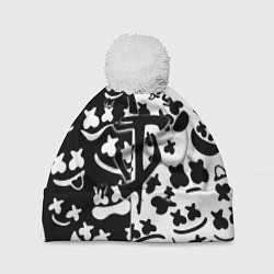 Шапка c помпоном Doom x Marshmello pattern