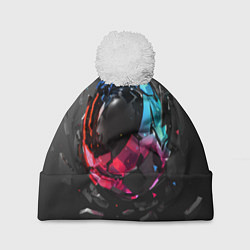 Шапка c помпоном Abstract graphics