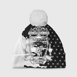 Шапка c помпоном Liverpool текстура спорт