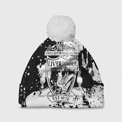 Шапка с помпоном Liverpool краски текстура, цвет: 3D-белый