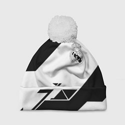 Шапка с помпоном Real Madrid geometry, цвет: 3D-белый