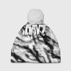 Шапка с помпоном Dayz серый шторм, цвет: 3D-белый