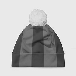 Шапка с помпоном Color black and grey, цвет: 3D-белый