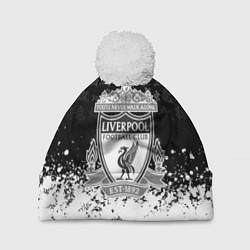 Шапка с помпоном Liverpool японские символы краски, цвет: 3D-белый
