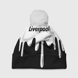 Шапка c помпоном Liverpool жидкие краски всплеск