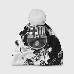 Шапка c помпоном Juventus белый дым
