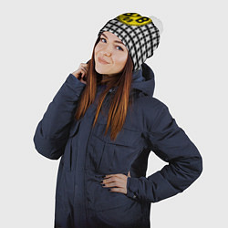 Шапка с помпоном Borussia pattern geometry, цвет: 3D-белый — фото 2