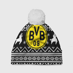 Шапка с помпоном Borussia x fortnite pattern, цвет: 3D-белый